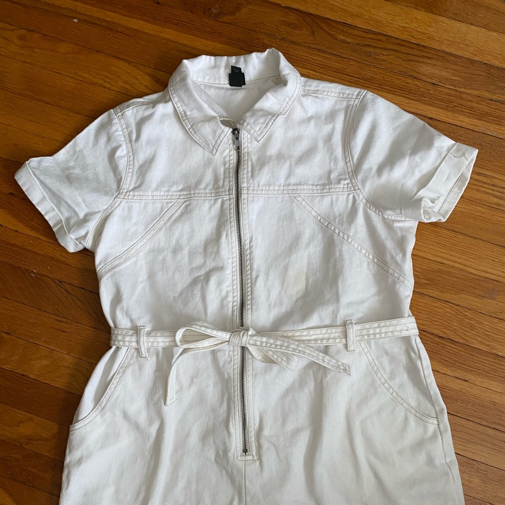 Wild Fable White Denim Romper